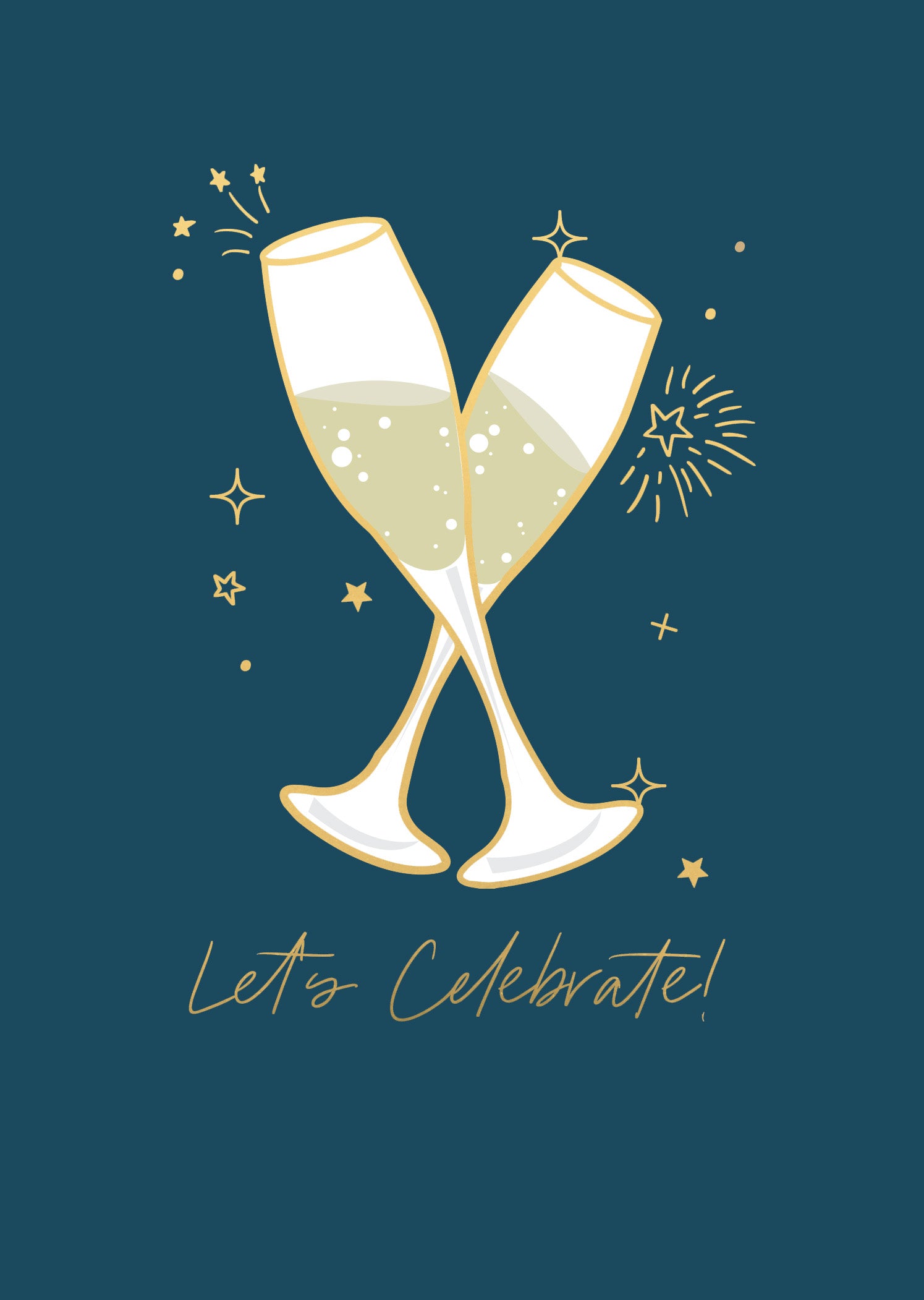 Greeting Card Card CONGRATS - CHAMPAGNE CELEBRATE